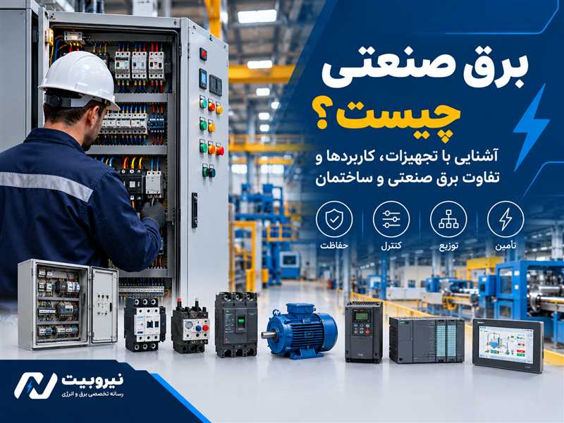  برق صنعتی چیست؟ راهنمای جامع تجهیزات، کاربردها و اصول برق صنعتی