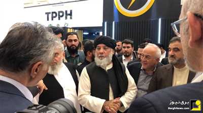 بازدید وزیر صنعت و تجارت افغانستان از غرفه برق حرارتی در نمایشگاه ابوحنیفه